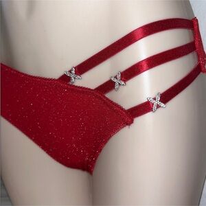 Elegant Red Strappy Women's Panties